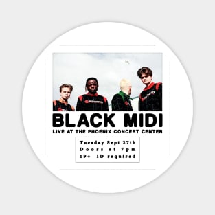 black midi concert poster Magnet